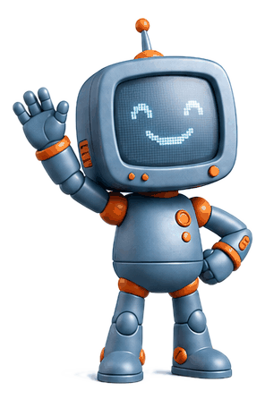 Vee, the vousyetes mascot, waving